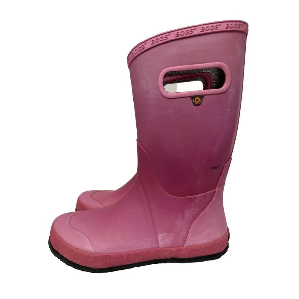 Bogs Pink Ombre Rain Boot Girls Pull On High Size 5
